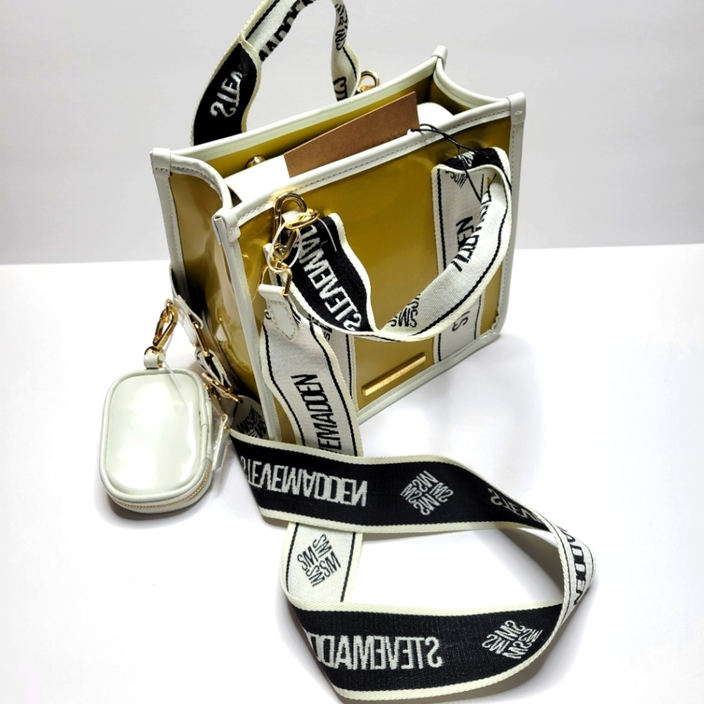 NWT STEVE MADDEN Thick Strap Patent Handbag
